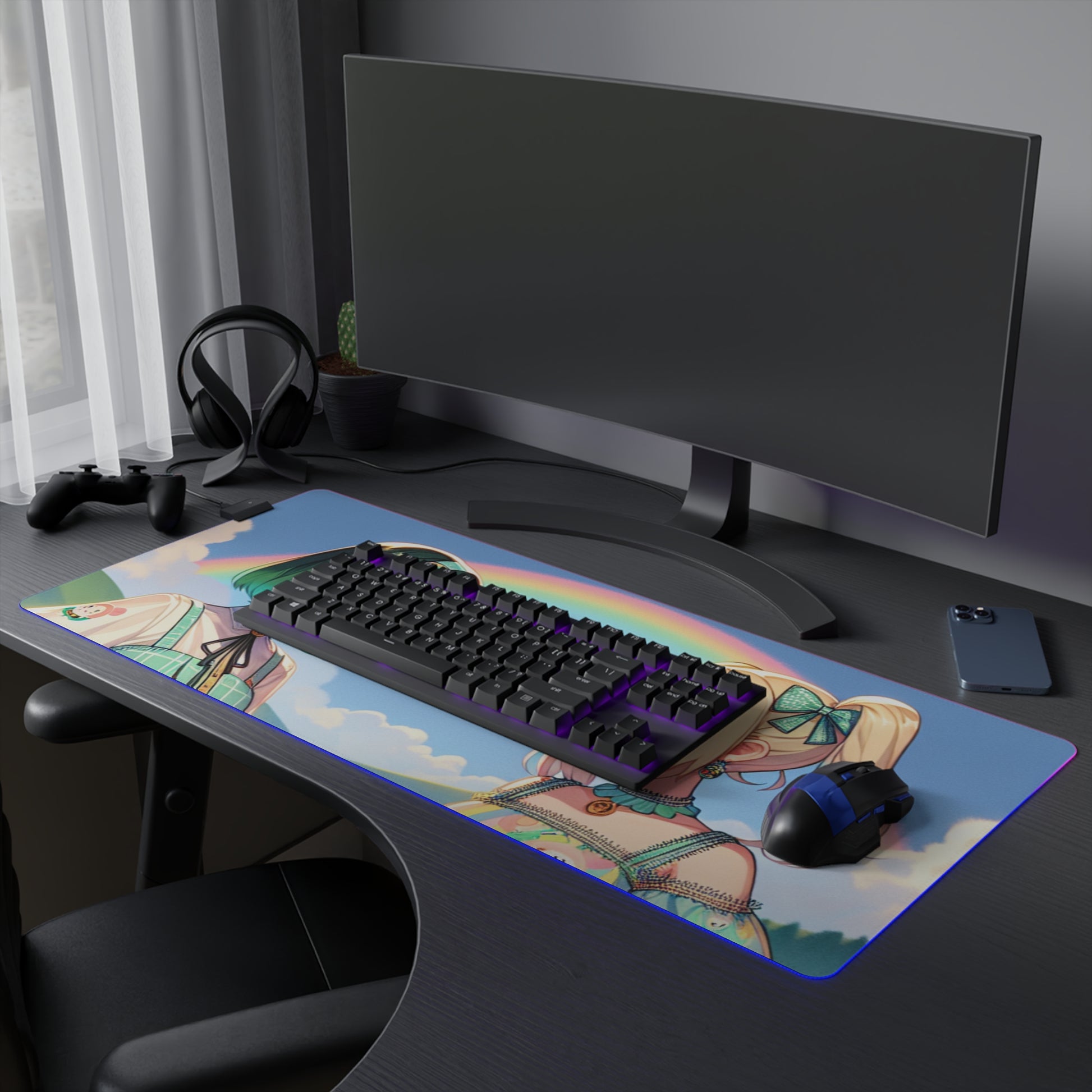 Luna & Momo Summer Secrets RGB Desk Mat Large