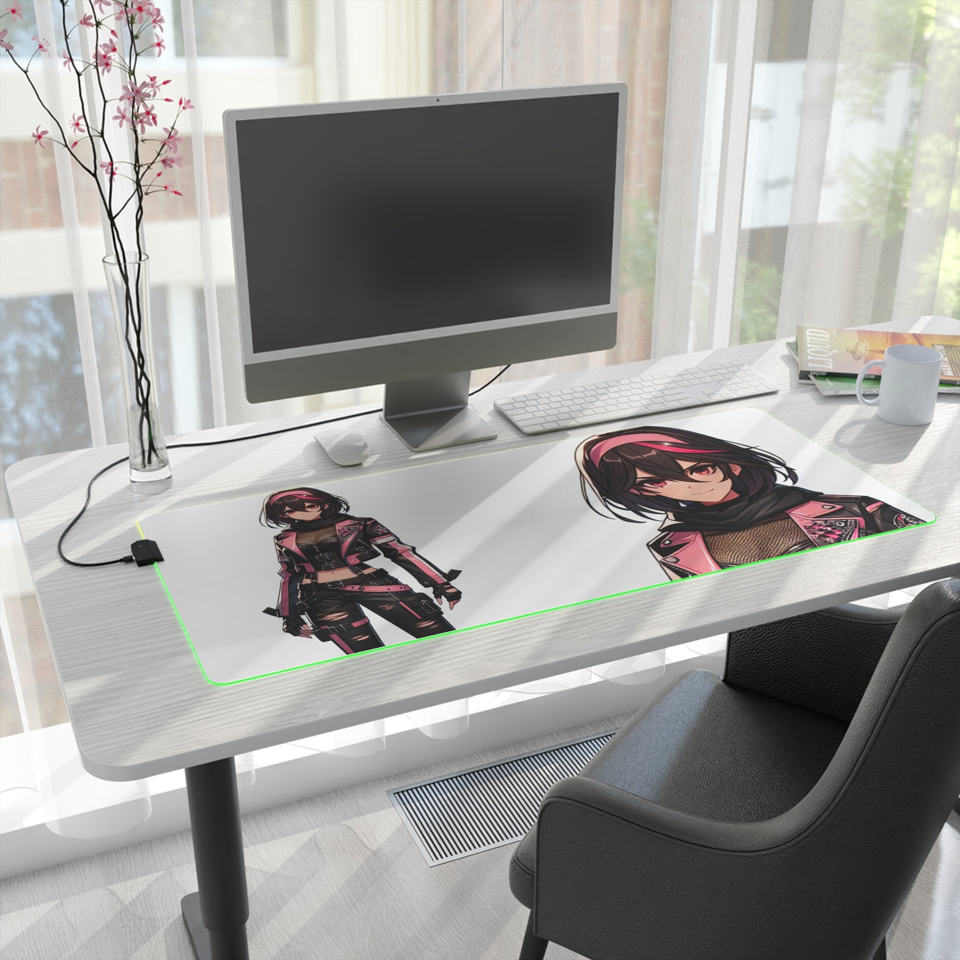 Kira Cherry Chill RGB Mouse Mat Large