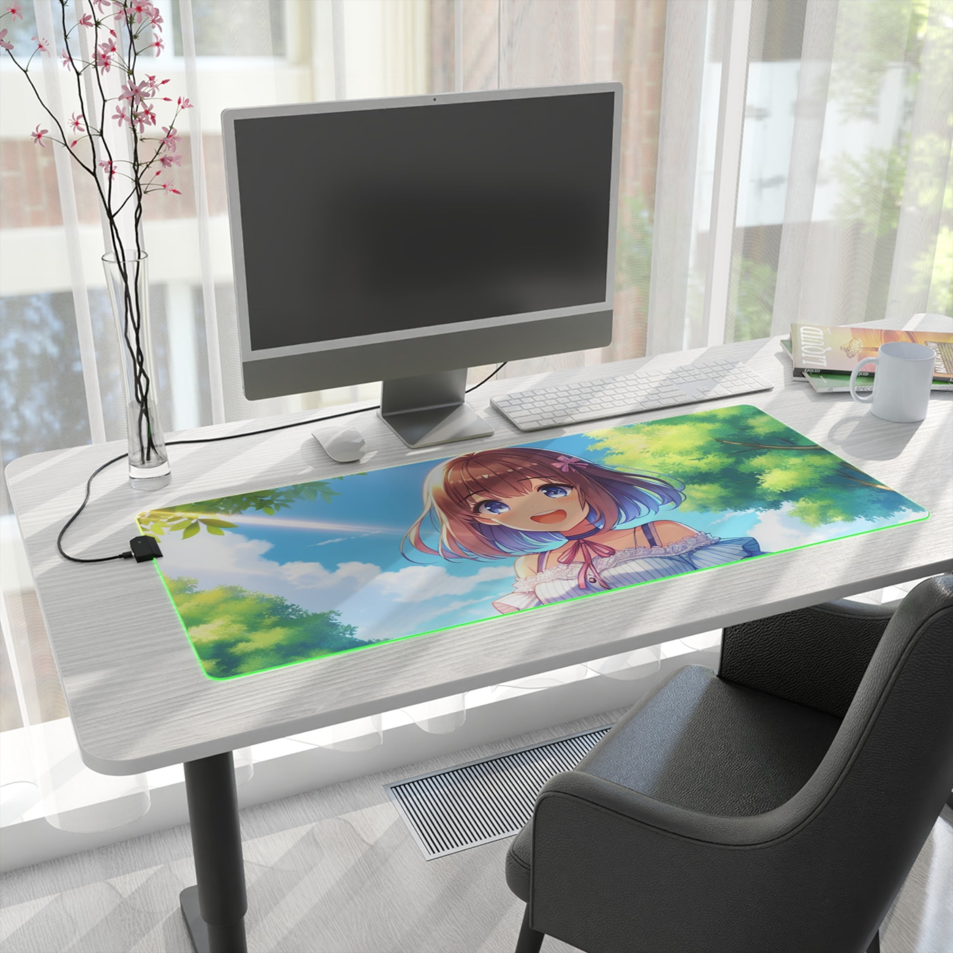 Piko’s Summer Splash RGB Desk Mat Large