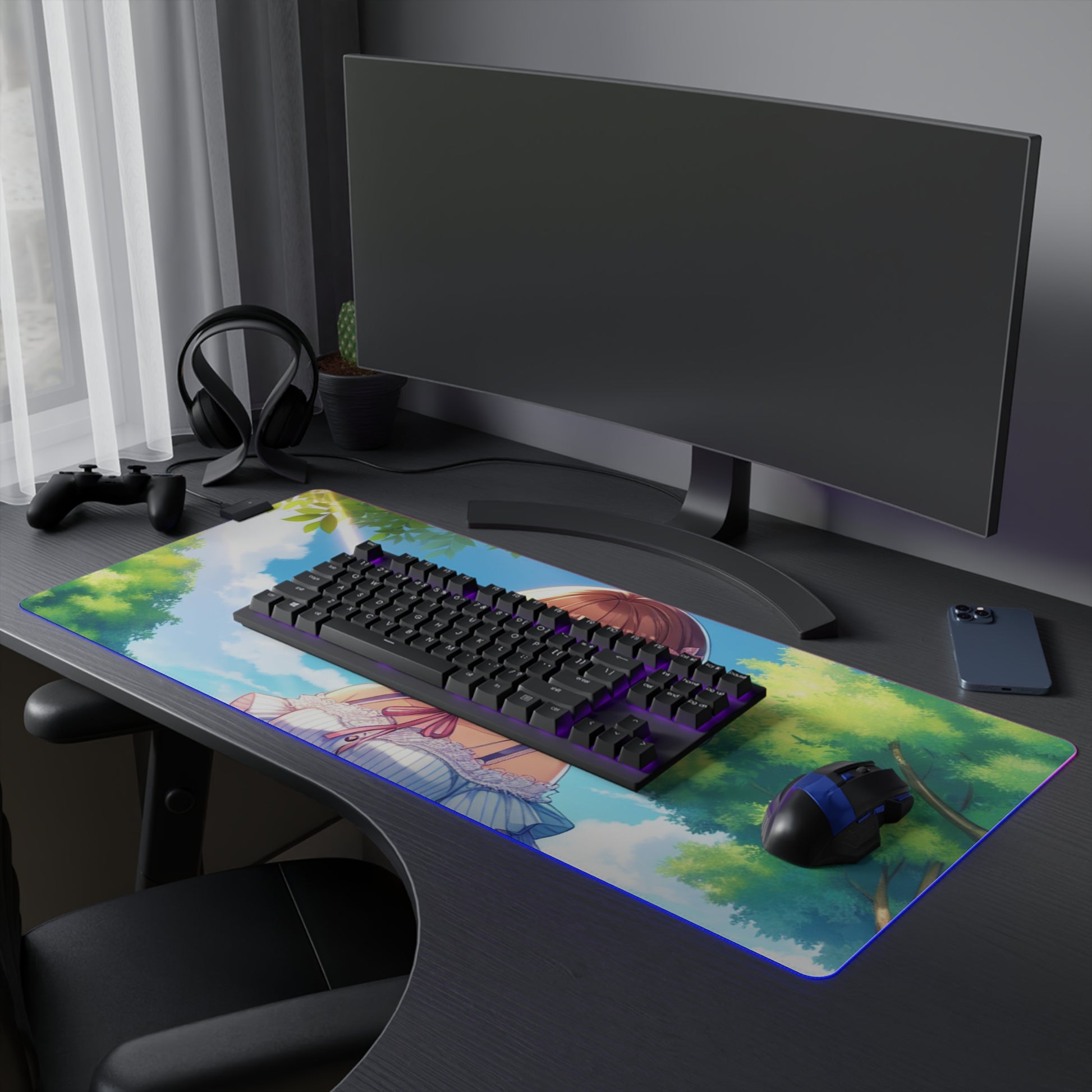 Piko’s Summer Splash RGB Desk Mat Large